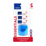 Marlin 3 Pack Eraser + 2 Hole Sharpener Set